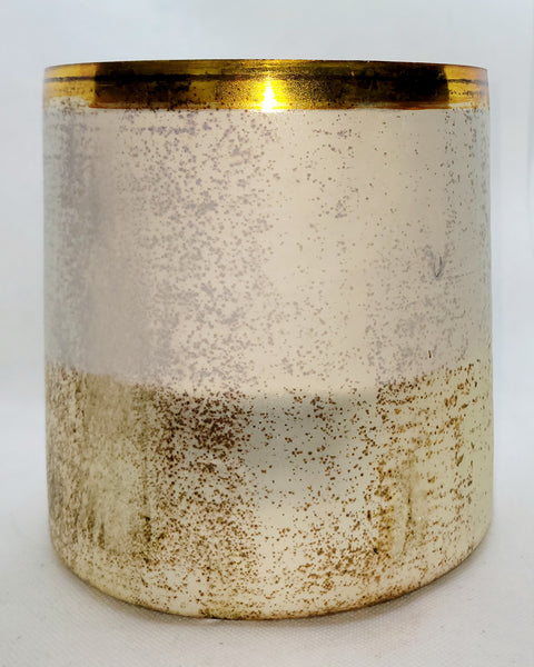 Golds and Creams XL Home Décor Reflective Candle