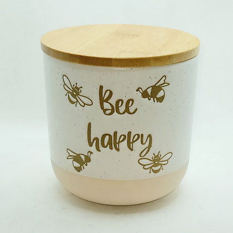 Bee Happy Canister Candle Pre Poured