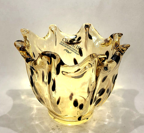 Murano Glass Special Addition in Amber Clear and Black