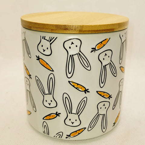 Small Bunny and Carrot Canister Candle